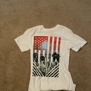 White American flag with city shirt